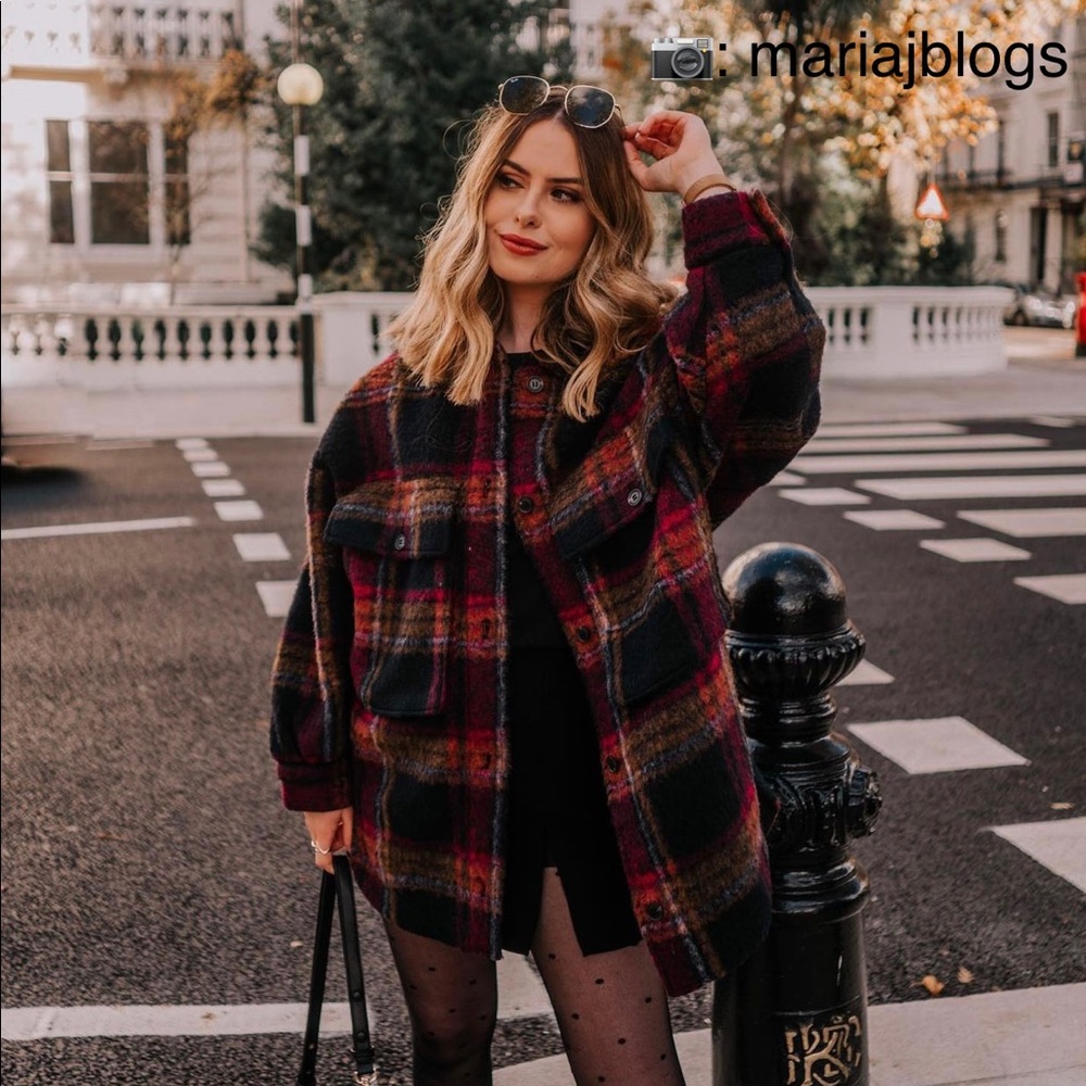 Zara Plaid Shacket Overshirt